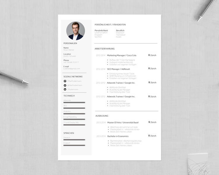 Wie schreibt man einen Lebenslauf für einen Arzt??