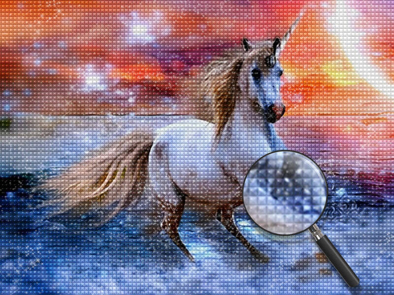 Aquagrim mit Einhornmotiv